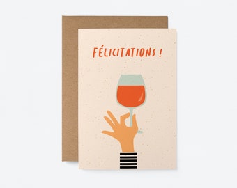 Félicitations ! - "Congratulations" - Carte de voeux -  French Congratulations card