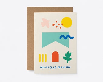 Nouvelle maison - Carte de voeux - French New Home Card