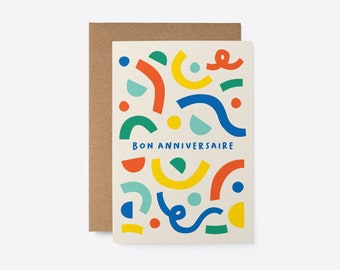 Bon anniversaire - Carte de voeux - French Birthday Card