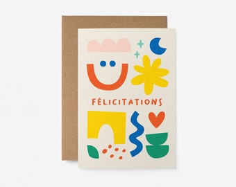 Félicitations - Carte de voeux - French Congratulations Card