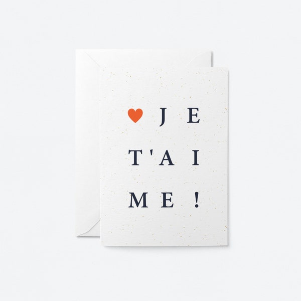 Je t’aime ! - Carte de voeux - French Love card