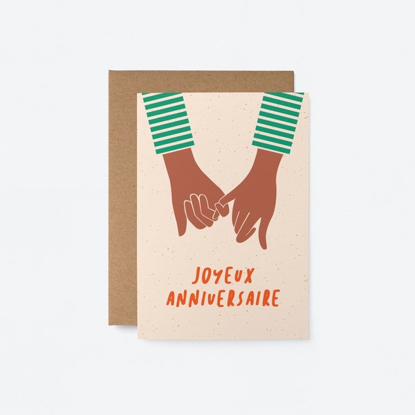 Joyeux anniversaire - Carte de voeux - Anniversary card in French