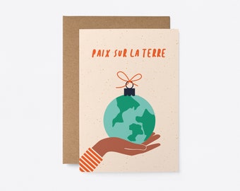 Paix sur la Terre - Carte de voeux - French Noël card