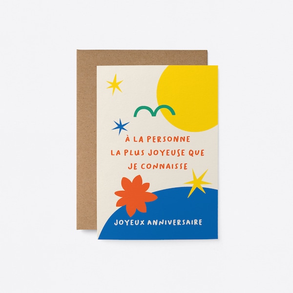 Joyeux anniversaire - Carte de voeux - Verjaardagskaart in het Frans