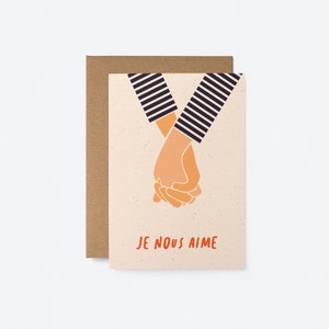 Je nous aime- Carte de voeux - French Love & Anniversary card