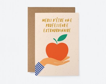 Merci d’être un·e professeur·e extraordinaire - French Teacher card