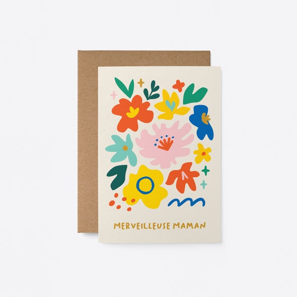Merveilleuse Maman - Carte de voeux - French Mother's Day Card
