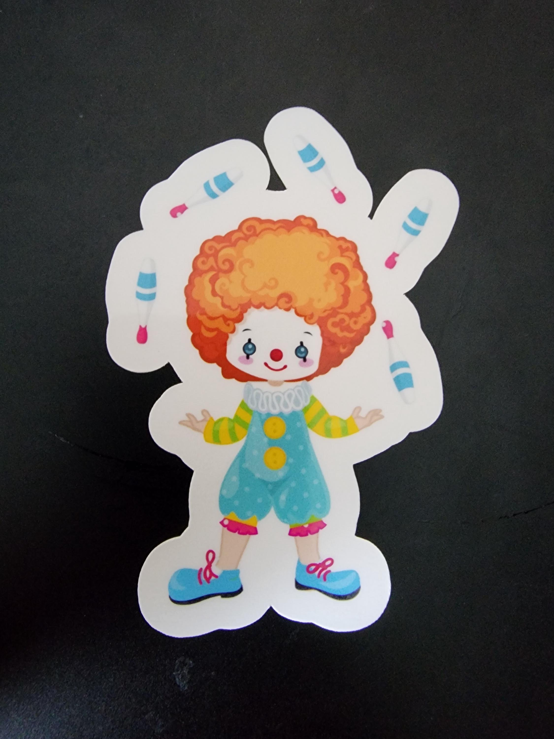 Simple Clown Sticker Cute Clown Stickers β Vinyl Decor - Etsy