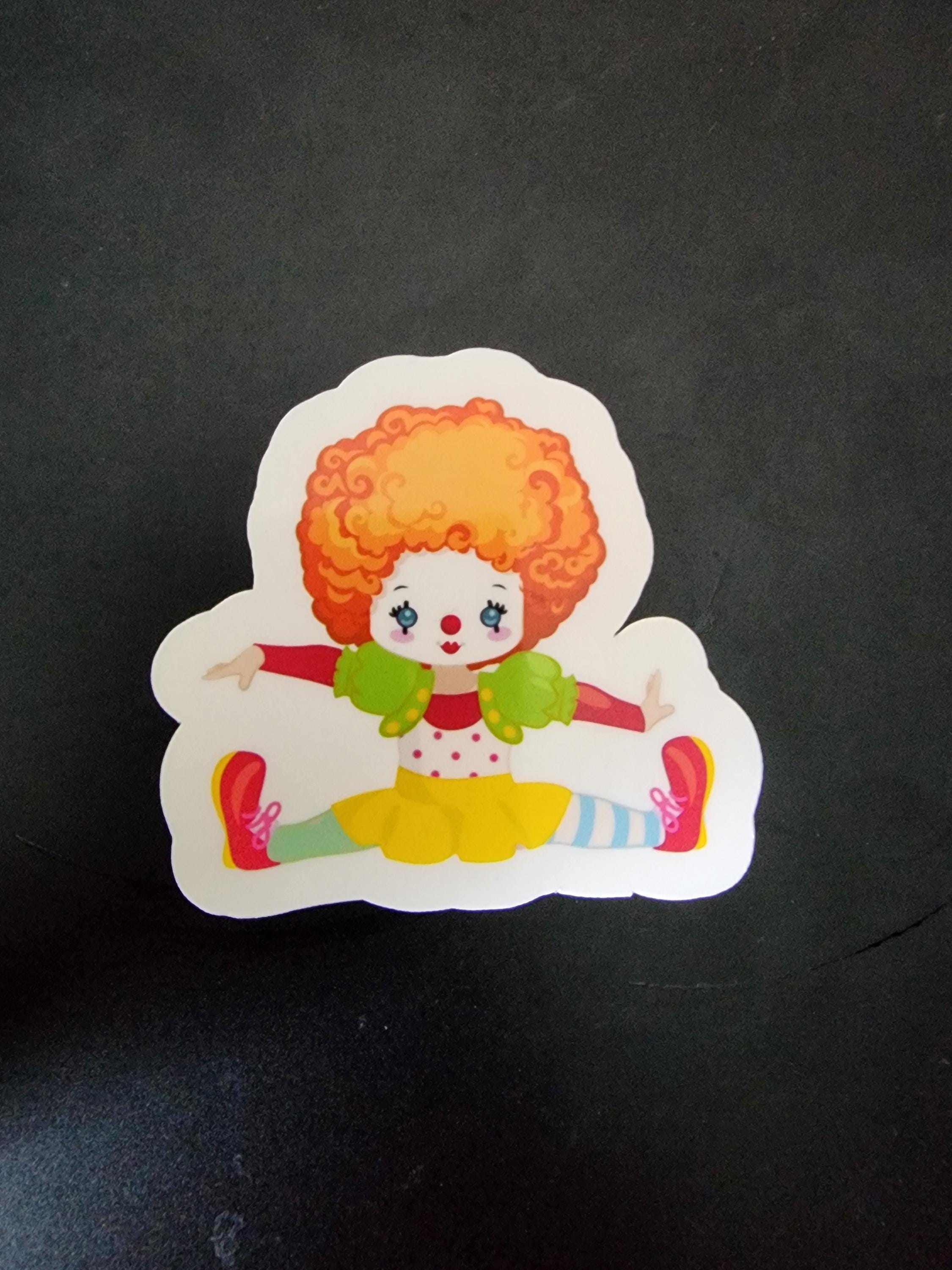 Simple Clown Sticker Cute Clown Stickers β Vinyl Decor - Etsy