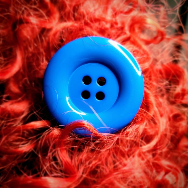 Hairclip - 2 inch button