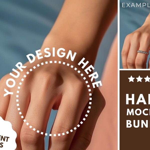 Hands for your own rings | Mockup Bundle | Space for individual jewelery | Personalized Jewelry Mockup | empty fingers, close up, DIY