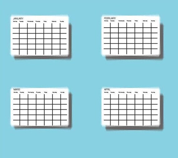 Minimal Printable Calendar - Etsy