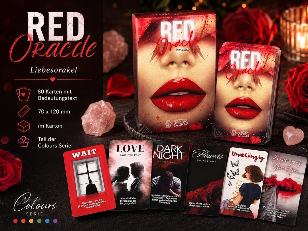 Oracle Cards Red Dee’s Red Oracle - Love Oracle - Card Game - Angel Cards - Stars ...