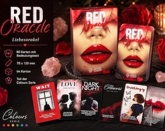 Dee’s Red Oracle - Love Oracle - Card Game - Angel Cards - Stars - Intuitive Fortune Telling Cards - Oracle Cards - Easy to Interpret