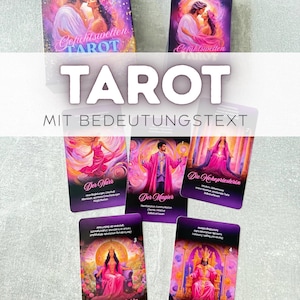 Dee’s Gefühlswelten Tarot Karten - Modernes Design mit aufgedruckter Bedeutung - ideal für Anfänger und Fortgeschrittene - Wahrsagekarten