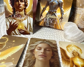 Dee's Golden Oracle - 80 Soul Messages - 1-Word Oracle - Intuitive Fortune-Telling Cards - Oracle Cards - Easy to Interpret