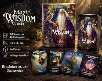 Magic Wisdom Oracle - Witch's Oracle - Card Game - Magic - Stars - Intuitive Fortune Telling Cards - Oracle Cards - Easy to Interpret
