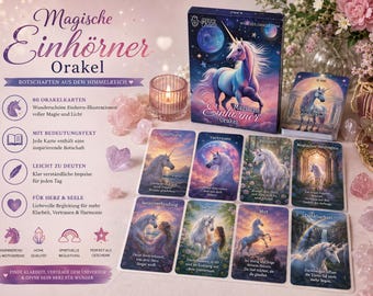 Dee's Magical Unicorns Oracle - Card Game - Angel Cards - Stars - Intuitive Fortune Telling Cards - Oracle Cards - Easy to Interpret