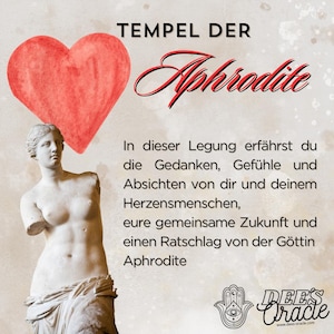 Me encanta leer el Templo de Afrodita - Me encanta leer - Alma gemela - Llama gemela - Alemán e inglés - Tarot