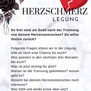 Herzschmerz Kartenlegung nach Trennung - Liebeslegung