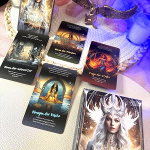 Dee’s Fantasy Tarot Cards - Modern design with printed meaning - ideal for beginners and advanced users - fortune-telling cards