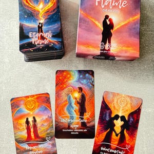 Oráculo de la Llama Eterna de Dee - Oráculo de Llama Gemela - Alma Gemela - Amor - cartas de adivinación intuitiva - cartas de oráculo - fácil de interpretar