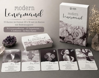 Modern Lenormand with interpretation text for beginners and advanced readers - German - easy to interpret - oracle cards