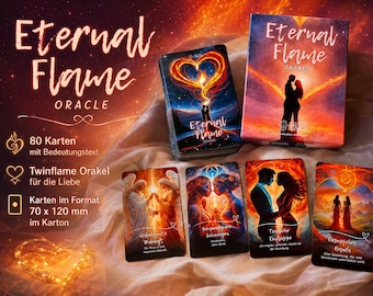 Oracolo della Fiamma Eterna di Dee - Oracolo della Fiamma Gemella - Anime Gemelle - Amore - Carte intuitive per la predizione del futuro - Carte dell'Oracolo - Facili da interpretare