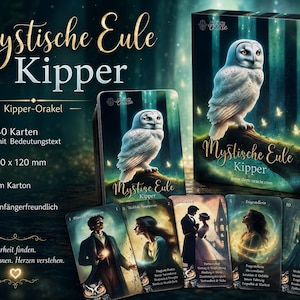 Mystical Owl Kipper by Dee’s Oracle Fortune Telling Cards - Oracle Cards - Card Game with Interpretation Aid