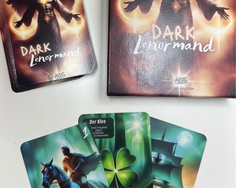 Dark Lenormand inkl. 19 Zusatzkarten mit Deutungstext für Anfänger und Fortgeschrittene - deutsch - leicht zu deuten   - Orakelkarten