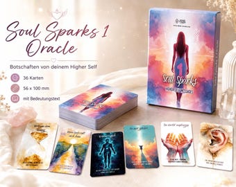 Soul Sparks 1 Oracle - 37 Messages from Your Higher Self - Spirituality, Card Reading, Tarot - Self-Love - Healing - Mindfulness