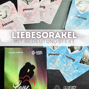Dee’s Love Mirror Oracle  - Wahrsagekarten / Deutsches Orakel  / Wahrsagespiel / Orakelkarten / Liebesorakel  / intuitives Orakel / Neuheit