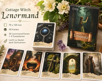 Dee’s Cottage Witch Lenormand Oracle - Modern Fortune Oracle - Witch Oracle - Oracle Cards - Gypsy Cards - Lenormand - Tarot