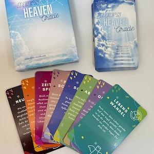 Dee’s Heaven Oracle - Mensagens celestiais para todos os dias / cartas de oráculo / cartas de impulso / cartas de anjo / Tarot / Lenormand / cartas de adivinhação