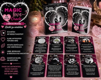 Oracle de l'Amour Magique de Dee, Édition Rose / Cartes Divinatoires / Oracle Allemand / Cartes Oracle / Oracle de l'Amour / Oracle Intuitif / Nouveau