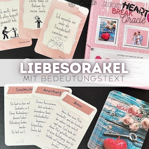 Dee’s Heartbreak Oracle - Orakelkarten -  55 Botschaften & 55 Impulskarten  - Liebesorakel - Lenormand  - intuitive Wahrsagekarten