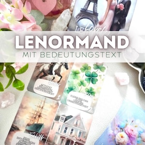 Lovely Lenormand inkl. 19 Zusatzkarten mit Deutungstext in deutsch, englisch oder französisch - leicht zu deuten   - Orakelkarten