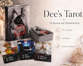 Dee's Tarot Cards - Modern design with printed meanings - ideal for beginners and advanced users - Tarot cards - fortune-telling cards