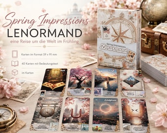 Spring Impressions Lenormand – 40-Card Oracle Deck (70×120 mm) | Spring Impressions from Around the World | Lenormand Cards | Tarot