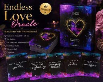 Endless Love Oracle - 80 Messages from Your Loved One - Intuitive Fortune Telling Cards - Oracle Cards - Easy to Interpret