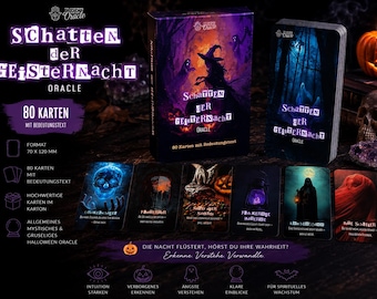 Dee's Halloween Oracle - General Oracle - Party - Shadows of the Ghost Night - Intuitive Fortune Telling Cards - Oracle Cards