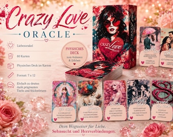 Dee's Crazy Love Oracle - Love Oracle - German - Tarot - Stars - Intuitive fortune-telling cards - Oracle cards - easy to interpret