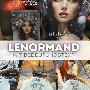 Wintertraum Lenormand mit Deutungstext für Anfänger und Fortgeschrittene - deutsch - leicht zu deuten   - Orakelkarten - Weihnachten