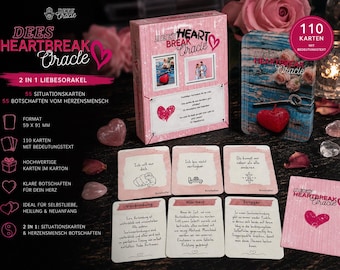 Dee’s Heartbreak Oracle - Oracle Cards - 55 Messages & 55 Impulse Cards - Love Oracle - Lenormand - Intuitive Fortune Telling Cards