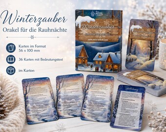 Oracle de la Magie d'Hiver - Cartes Oracle pour les Douze Jours de Noël - Tarot - Lenormand - Cartes Divinatoires