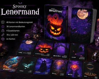 Dee's Spooky Lenormand Oracle - Halloween Luck Oracle - Witch's Oracle - Oracle Cards - Gypsy Cards - Lenormand - Tarot