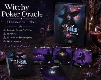 Oracolo del poker stregonesco con testo significativo / tarocchi / carte dell'oracolo generale / oracolo dell'amore / oracolo intuitivo / nuovo prodotto