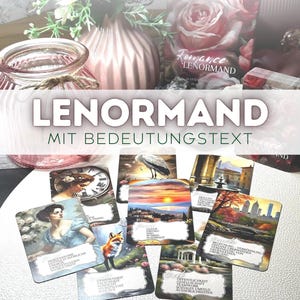 Romance Lenormand mit Deutungstext für Anfänger und Fortgeschrittene - deutsch - leicht zu deuten   - Orakelkarten