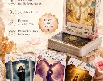 Dee’s Eternal Light Tarot Cards - Modern design with printed meanings - ideal for beginners and advanced users - fortune-telling cards
