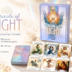 Oráculo de la Luz - Mensajes de Luz del Cielo - Oráculo Angélico - Cartas del Oráculo - Cartas de Adivinación - Lectura del Amor - Alma Gemela